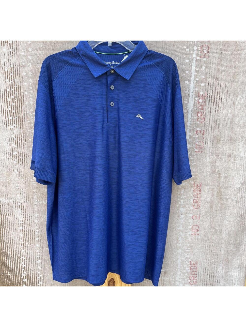 Tommy Bahama Island Zone Polo Shirt Men's XLT Extra Tall - Blue - $125 MSRP